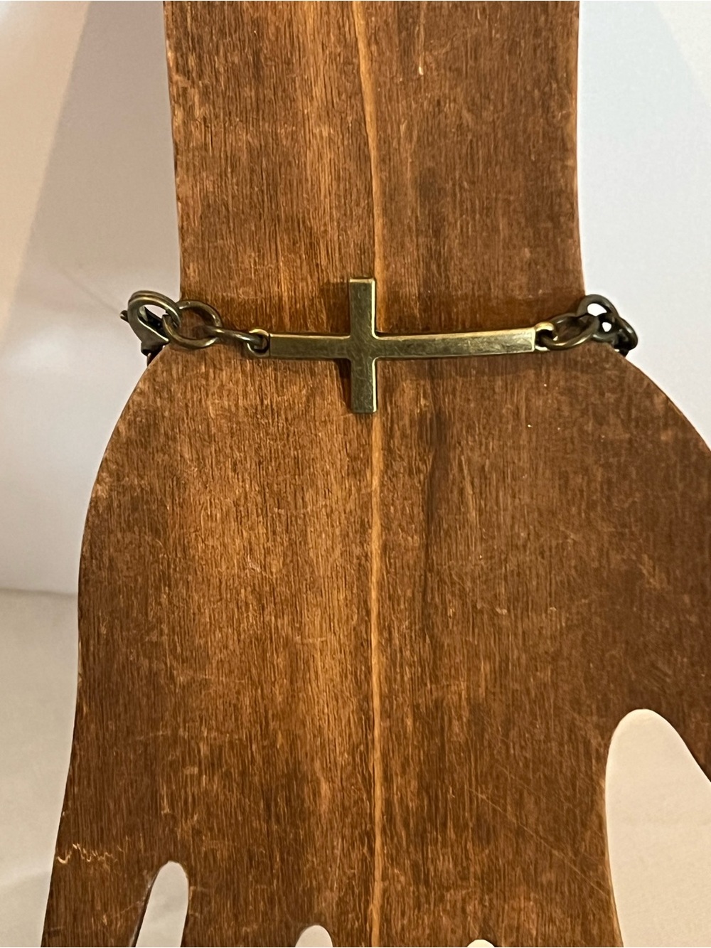 Antique Bronze Cross Bracelet
